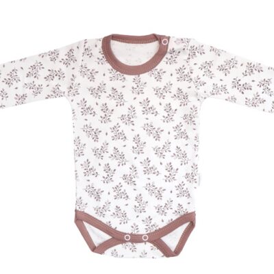 Mamatti Detské body dlhý rukáv, Happy - bílá s potiskem, veľ. 86