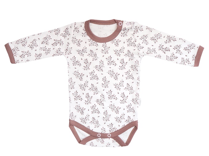 Mamatti Detské body dlhý rukáv, Happy - bílá s potiskem, veľ. 86