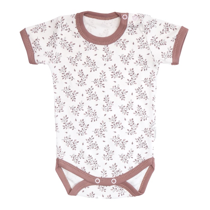 Mamatti Dojčenské body kr. rukáv, Happy - biela s potlačou, veľ. 80