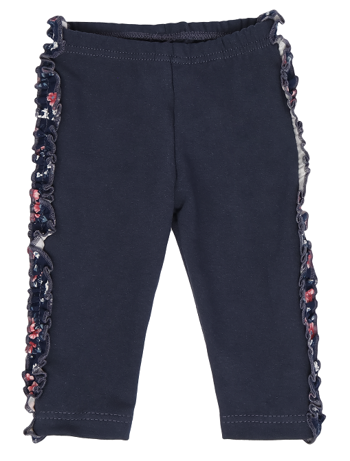 Mamatti Dojčenské legíny s lampasmi, Flowers - granátové, veľ. 74