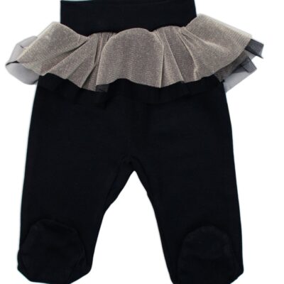 Mamatti Dojčenské polodupačky s tylom Vianoce, čierne, veľ. 62