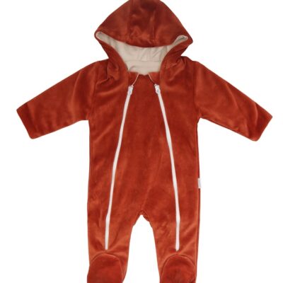 Mamatti Dojčenský overal VELVET, Baby Fox - hnědý, veľ. 68