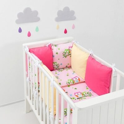 Mamo Tato Mantinel s obliečkami Baby Nellys ® - vankúšikový mantinel vzor č. 51, 135x100