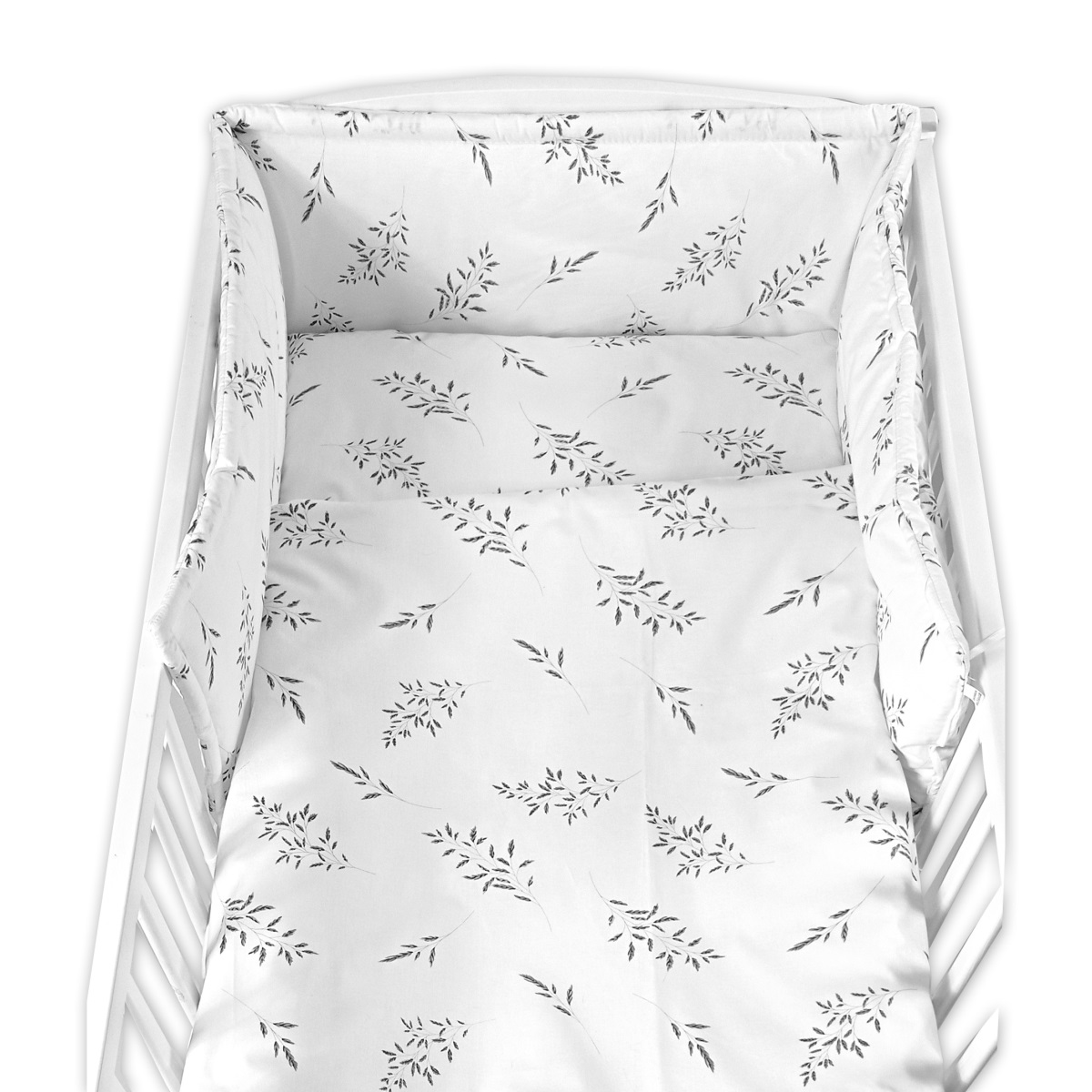 Mantinel s obliečkami, 3D sada - Malá Lúčka, biela, 135x100