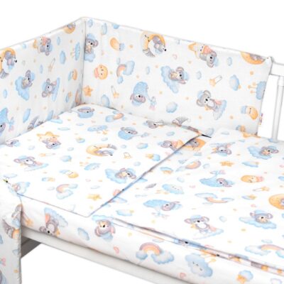 Mantinel s obliečkami Premium, 3D sada, Dreams Koala - modrá, 135x100 cm