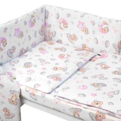 Mantinel s obliečkami Premium, 3D sada, Dreams Koala - ružová, 135x100 cm