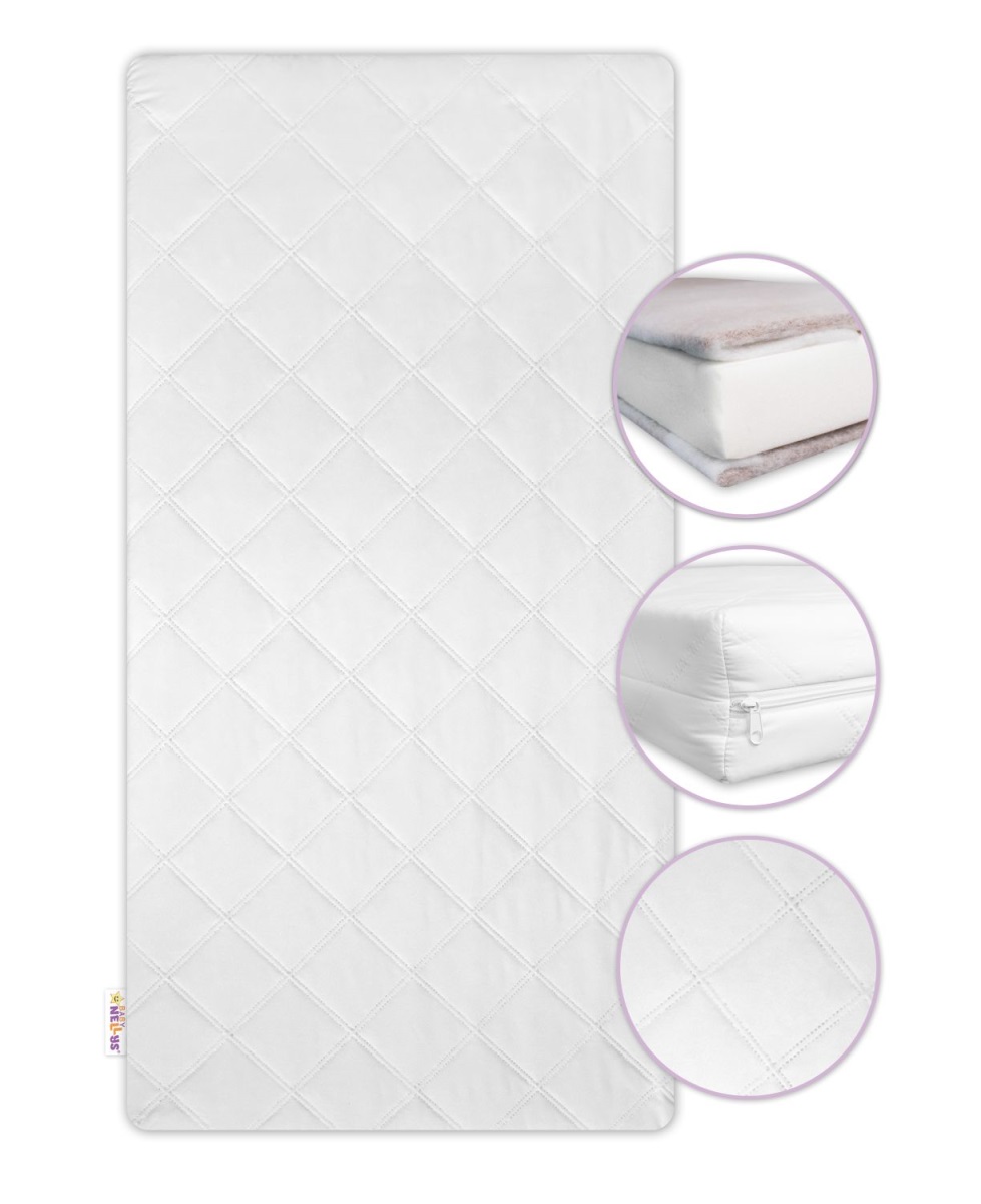 Matrac do detskej postele kokos/pena/kokos 160x90x10cm, Baby Nellys