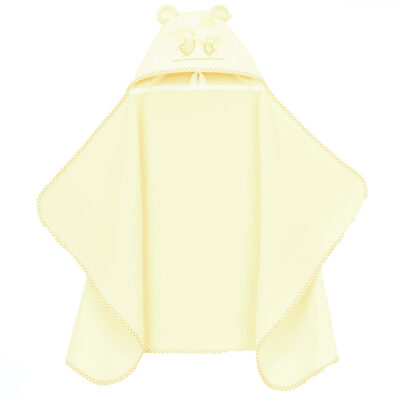 Maxi osuška, pončo s kapucňou Zajačikovia 70x120cm - smotanová