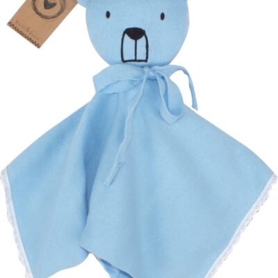 Mazlík, prítulníček pre bábätká Z&Z, Medvedík s čipkou, modrý
