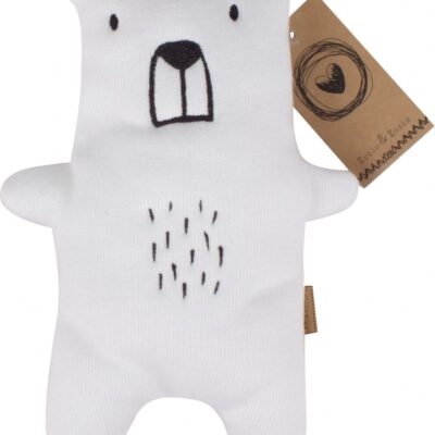 Maznáčik, dekoracia pre bábätká Z&Z Mini Bear 36 cm, biely