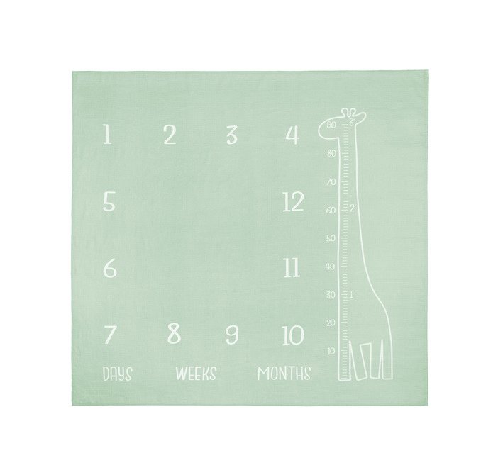 Míľniková mušelínová plienka/dečka 120x120 cm Boho Sensillo, mätová