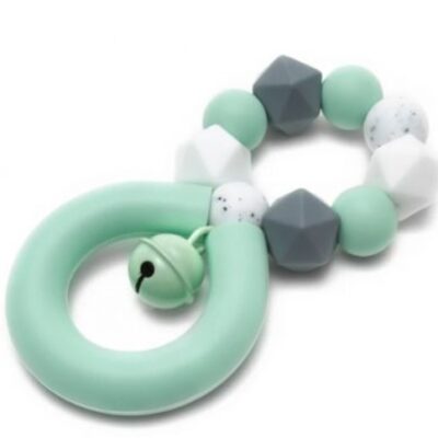 Mimijo: Silikónové hryzátko/hrkálka 4ever (mätové)