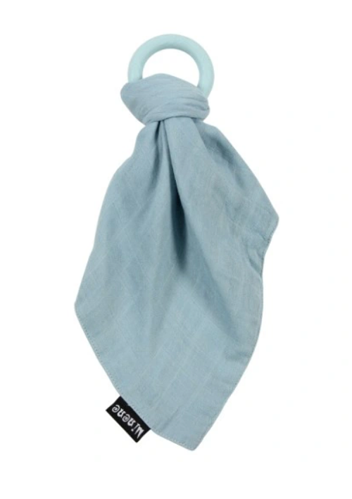 Minene: Silikónové hryzátko s príťulníčkom (modré)