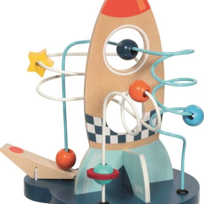Motorická hra Vesmírna raketa s katapultom a planétkami, Goki