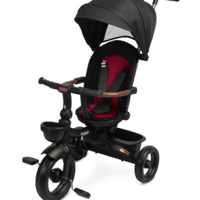 Multifunkčná detská trojkolka SABER - červená, čierna