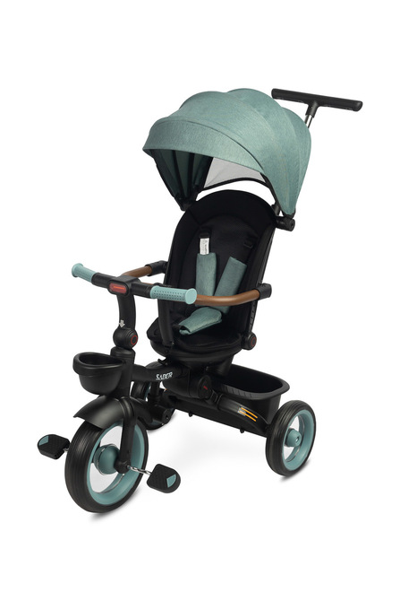 Multifunkčná detská trojkolka SABER - modrá, čierna