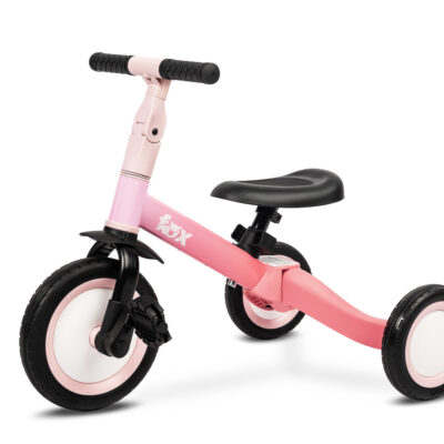 Multifunkčné detské odrážadlo a bicykel 4v1 Fox - ružové