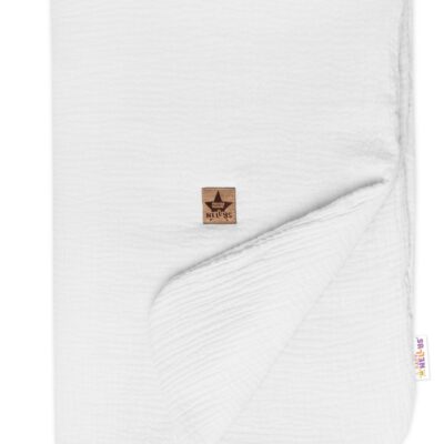 Mušelínová dečka s výplňou 75 x 100 cm, Baby Nellys, biela