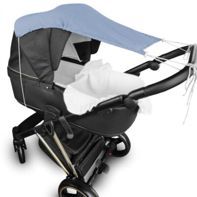 Mušelínová slnečná strieška na kočík NATURE - jeans