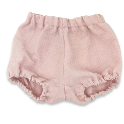 Mušelínové kraťasky NATURE - pudrovo ružové, veľ. M,  1- 4 rokov