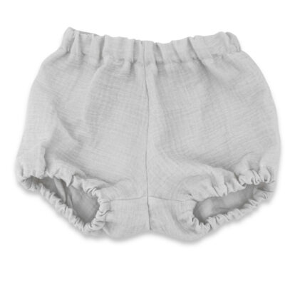 Mušelínové kraťasky NATURE - šedé, veľ. M,  1- 4 rokov