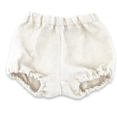 Mušelínové kraťasky NATURE - smotanová, veľ. M,  1- 4 rokov