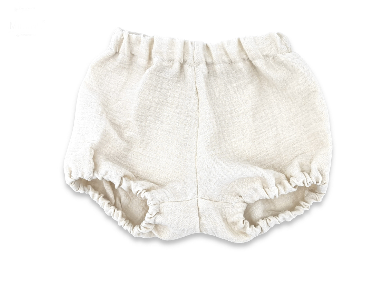 Mušelínové kraťasky NATURE - smotanová, veľ. M, 1- 4 rokov