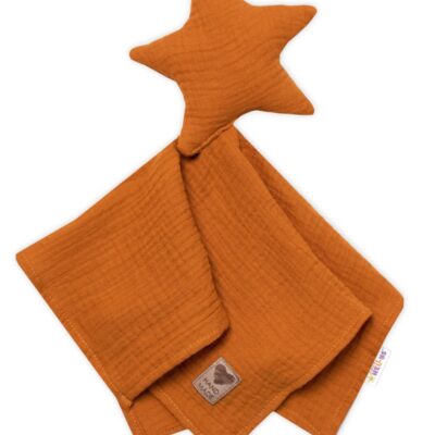 Mušelínový maznáčik Hviezdička (tehlový)