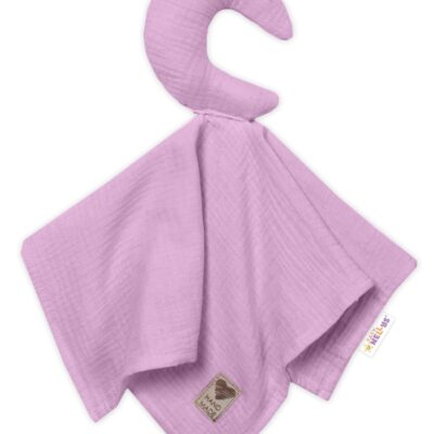 Mušelínový maznáčik Mesiačik (lila)