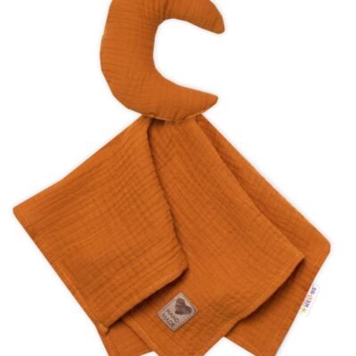 Mušelínový maznáčik Mesiačik (tehlový)