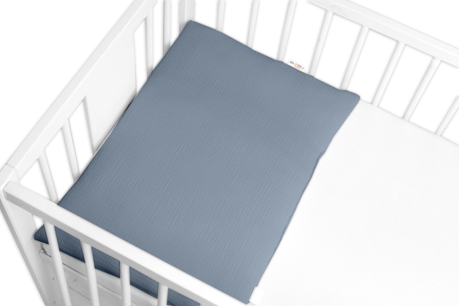 Mušelínový vankúšik s výplňou 40 x 60 cm, Baby Nellys, Maxi, denim