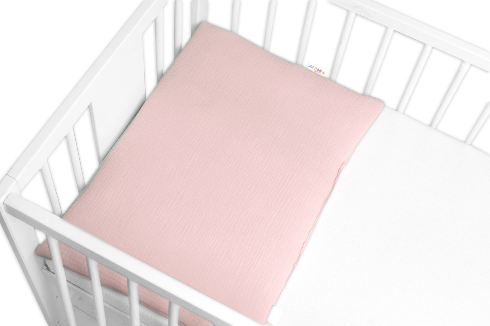 Mušelínový vankúšik s výplňou 40 x 60 cm, Baby Nellys, Maxi, púdrovo ružový
