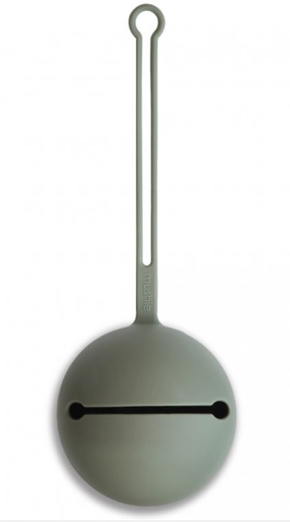 Mushie: Silikónové puzdro na cumlíky (khaki)