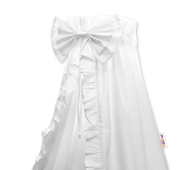 Baby Nellys: Nebesá s volánom a mašľou (biele)