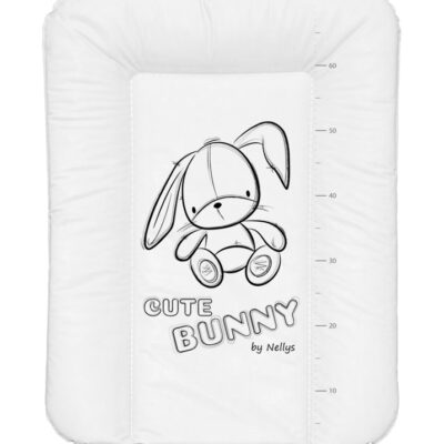 Nellys: Prebaľovacia podložka CUTE BUNNY (biela)