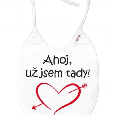 Nepremokavý podbradník, 24 x 27 cm - Ahoj, už jsem tady! Baby Nellys  - biely