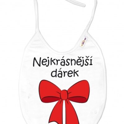 Nepremokavý podbradník 24 x 27 cm - Nejkrásnější dárek, Baby Nellys - biely
