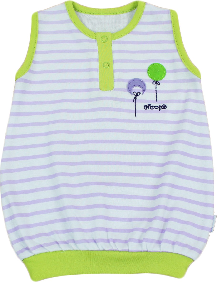 Nicol Triko kr.rukáv vel. 74 - BALONKY, fialové prúžky