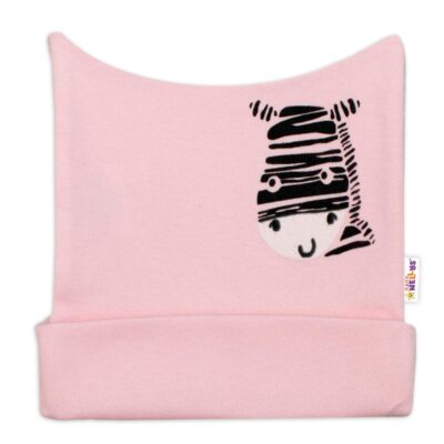 Novorodenecká čiapočka Baby Nellys, Zebra - ružová, veľ. 62