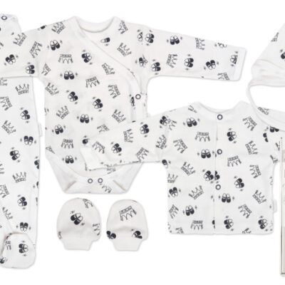 Novorodenecká súprava do pôrodnice pre babetko, biela - Princezna, Mamatti, veľ. 62