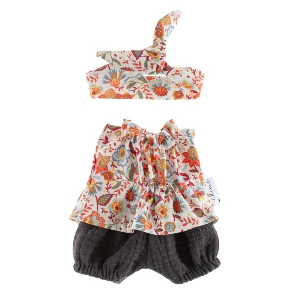 Oblečky pre bábiky, tunika a kraťasky, Olimi - viacfarebná