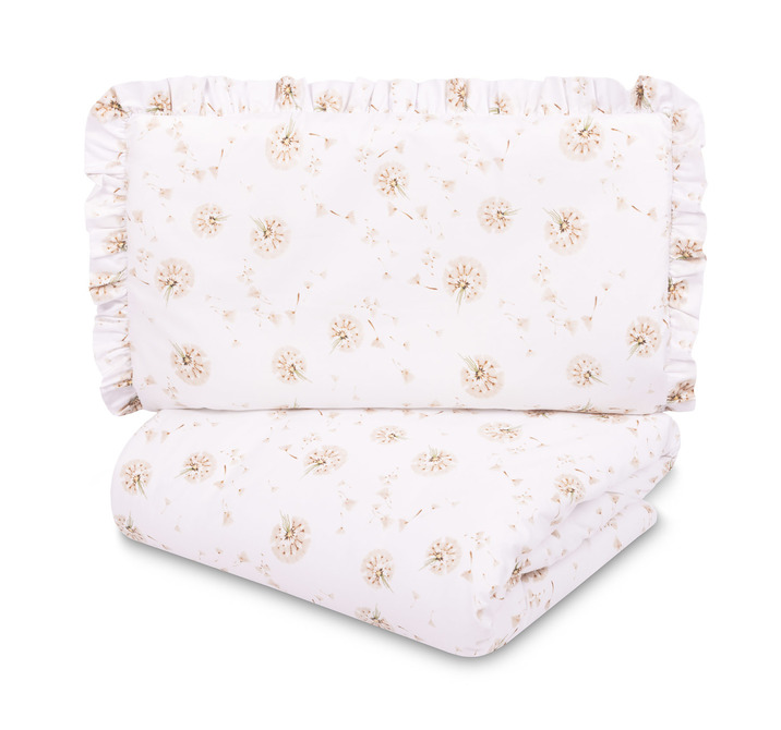 Obliečky do postieľky 135x100, 40x60cm, Púpava, béžové