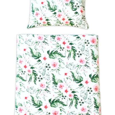 Obliečky do postieľky, 2D sada - Divoké ružičky