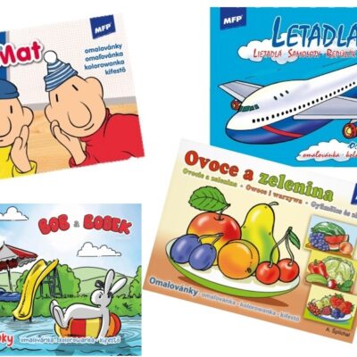 Omaľovánka - rôzne druhy, 8 listov - 1ks