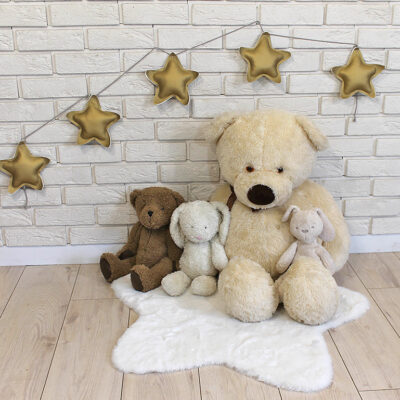 Baby Nellys: Eko-kožená girlanda Hviezdičky (zlatá)