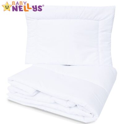 Perinka a vankúš do postieľky 135x100 + 40x60 Baby Nellys - biele