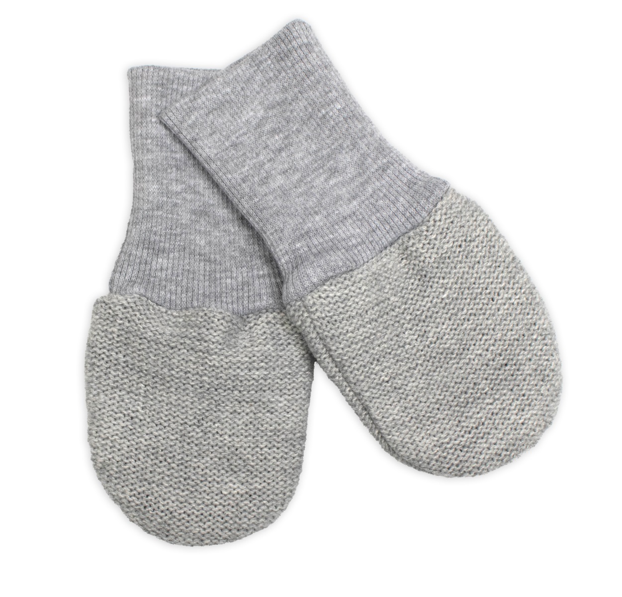 Pletené dojčenské rukavičky veľ. 56/68 - 1 pár, sivý melírok
