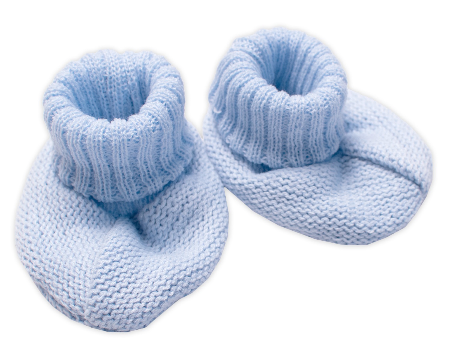 Pletené topánočky / capáčky STAR Hand Made Baby Nellys, modré, veľ. 80/86