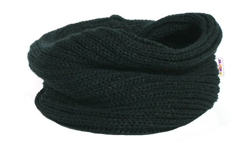 Baby Nellys: Pletený nákrčník/komín (čierny)