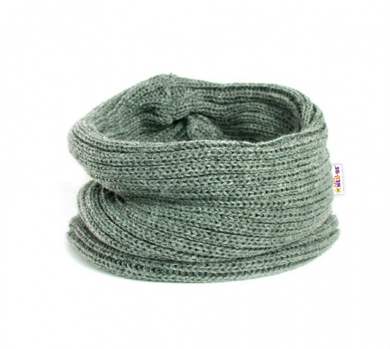 Baby Nellys: Pletený nákrčník/komín (sivý)